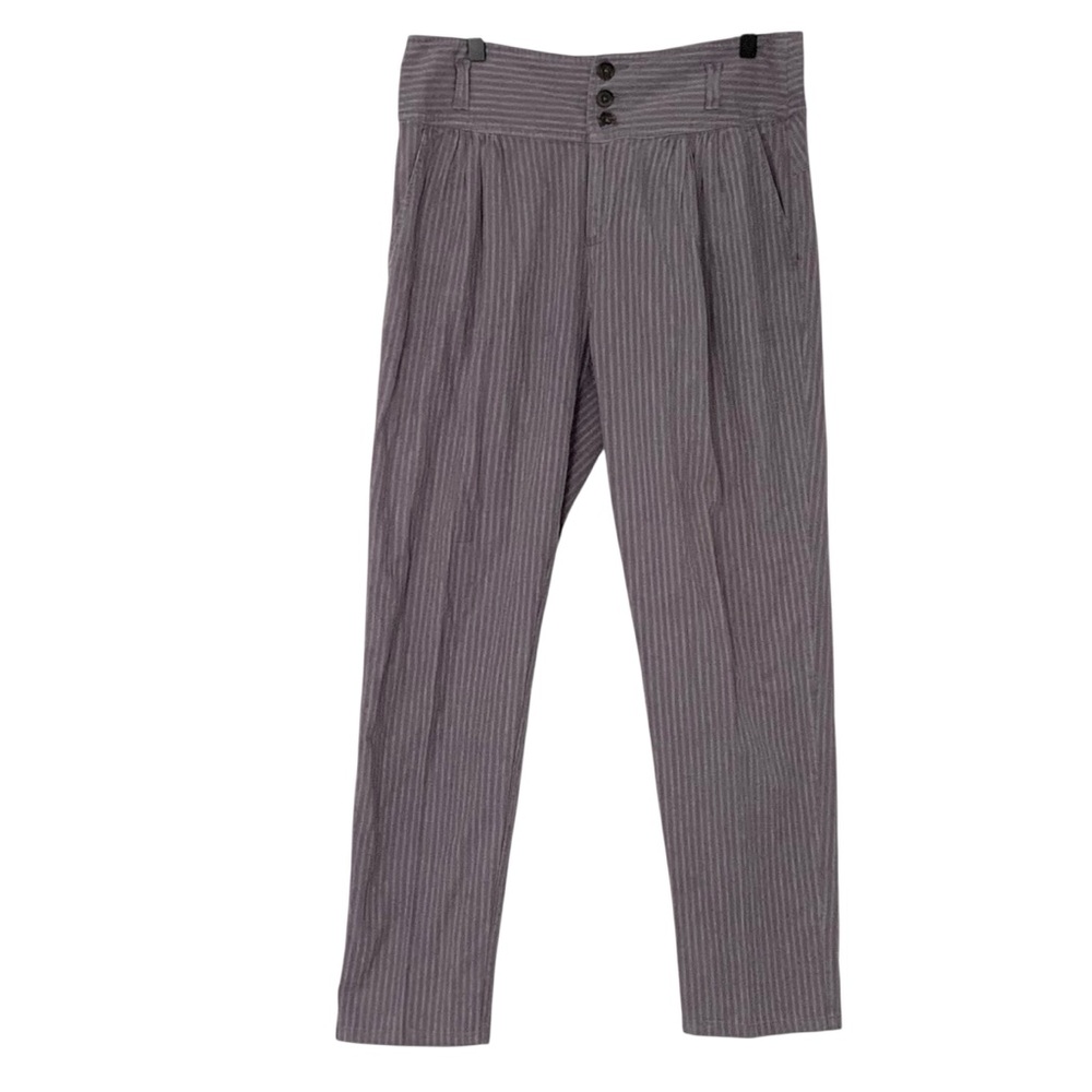 Sundance Women’s Size 10 Linen/Cotton Blend Striped Pants Casual Career Comfy